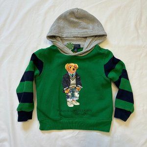 Kids Ralph Polo Bear Sweashirt Pullover Hoodie 4/4T